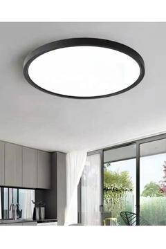 24W Büyük Boy Antrasit Renk Kasa Tavana Sıfır Plafonyer Led Armatür Avize Aplik Lambası Beyaz Işık