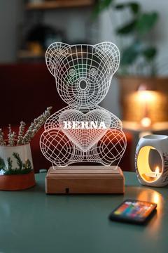 Sevgiliye Hediye 3D Ayıcık 16 Renk Dekoratif Led Lamba