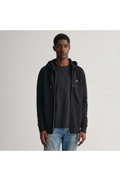 Erkek Siyah Regular Fit Fermuarlı Sweatshirt