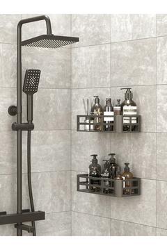 Banyo Rafı, Yapışkanlı Banyo Rafı, 2'li Banyo Düzenleyici, Duş Rafı Organizer Şampuanlık