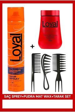 2135 3’lü Şekillendirici Wax Tarağı+ Matte Pudra Wax+ultra Güçlü Saç Spreyi 400ml
