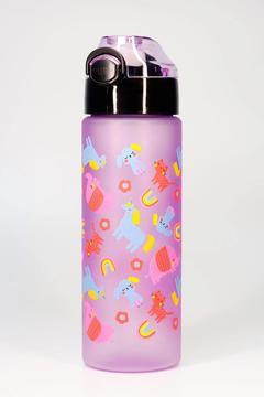 Çocuk Su Matarası Tritan Pipetli Su Şişesi Unicorn Okul Suluğu Pipetli BPA'sız 550 mL Mor T0101