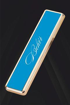 Kişiye Özel Baskılı Çakmak Şarjlı Usbli Dokunmatik Elektronik Mavi Çakmak Kutulu Ms018