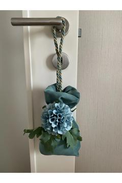 Kapı Kolu/Dolap Kulbu İçin Hediyelik Çiçekli Dekoratif Yastık/Elyaflı Kadife Kese Aksesuar