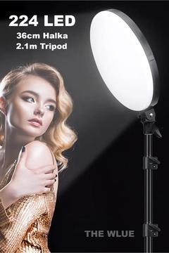 14 inch Stüdyo Fotoğraf ve Video 224 LED Ring Light Panel Kuaför Makyaj Işığı 2.1m Tripod