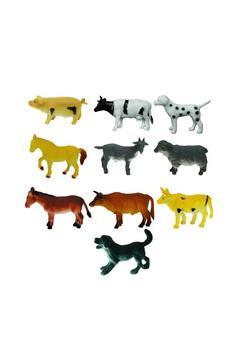 07037 10 PARÇADAN OLUŞAN POŞETLİ MİNİK ÇİFTLİK HAYVANLARI DÜNYASI OYUNCAK OYUN SETİ