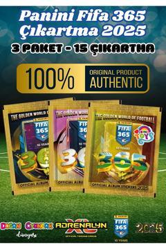 Panini FIFA 365 2025 Sticker 3 Paket - Futbolcu Çıkartmaları - Trading Futbolcu Oyuncu Kartı Panini