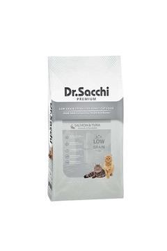 Dr.Sacchi Premium Sterilised Somon ve Ton Balıklı Düşük Tahıllı Kısırlaştırılmış Kedi Maması 10 Kg