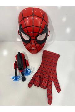 Spiderman Ağ Atan Örümcek Adam Maske + Eldiven Hediyeli Oyuncak