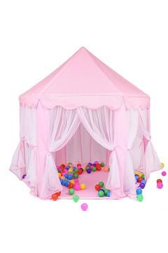 Prenses Çocuk Oyun Çadırı, Altıgen Pembe Oyun Çadırı Masal Evi