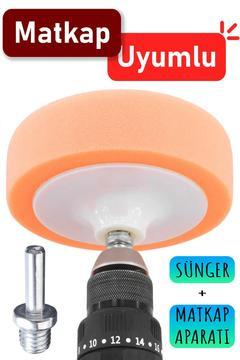 Polisaj Süngeri Turuncu Oto Pasta Cila Parlatma Pedi 150mm Matkap Aparatı