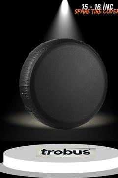 15-16 İnç Lastikler için Stepne Kılıfı – Dayanıklı Siyah Suni Deri Koruma