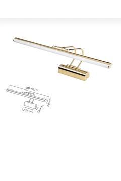 50 Cm Gold Kasa Sarı Işık Elektrikli Banyo Duvar Ayna Tablo Aydınlatması Flüt Kuğu Ledli Aplik