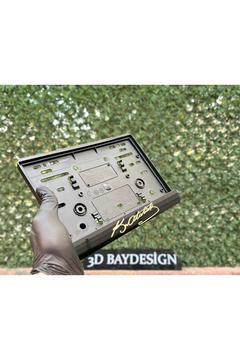 Mustafa Kemal Atatürk Imzalı Motorsiklet Plakalığı Siyah Gold