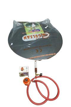 Tüplü Sac Ocak 55 Cm Dedantörlü Set Kavurma Gözleme Ekmek Yufka Sacı