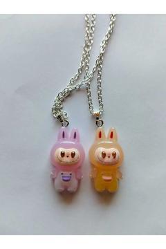 Sevimli Labubu BF Best Friend Arkadaşlık Kolyesi Aksesuar Şık Takı