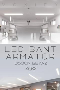 120cm Beyaz Işık Yatay Bant Florasan Aydınlatma 40w Led Işık Aydınlatma Ev Ofis Işyeri Depo Garaj