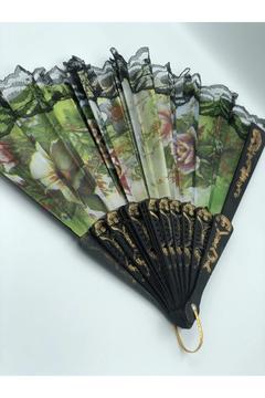 El Yelpaze (KARIŞIK DESEN) Çiçek desenli Bez Yelpaze 1 adet