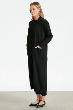 SOSİS CEPLİ BASIC RAYON HIRKA SİYAH