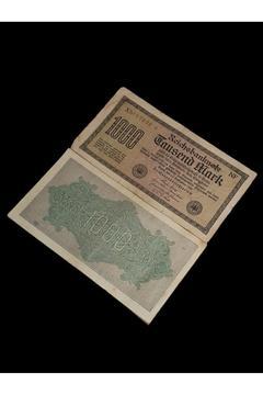 Almanya 1000 Mark 1922 Kullanılmış Haliyle Eski Koleksiyon Kağıt Para.