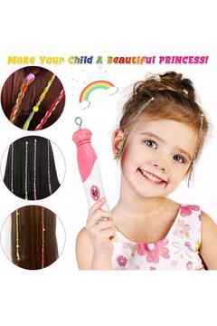 Saç Örgü Makinesi Pilli Aksesuarlı - Saç Boncukları Şekillendirme Aracı Seti