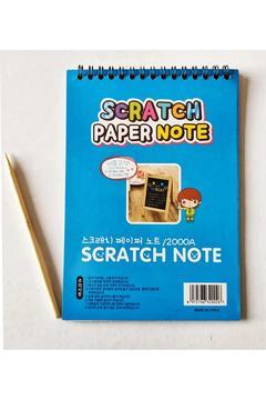 Sihirli Kazımalı Kağıt Gökkuşağı A5 Boy 30x14cm Spiralli Kalemli Defter Kağıt 10Y - Renk Seçenekli