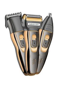 Turbo 3'lü Set Saç Sakal Kesme Traş Makinesi Burun Kılı Alma 3in1 Pro Model Erkek Bakım Seti.