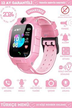 Lbs Konumlu Akıllı Çocuk Takip Saati Sim Kartlı Arama, Kameralı, Gizli Dinleme Özellikli - Pembe