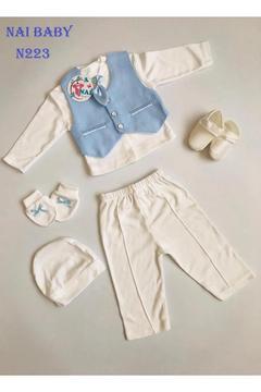 Erkek Bebek Mevlütlük Kıyafeti Hediyelik Eldivenli Patikli