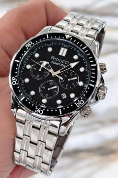 Function Erkek Kol Saati Gümüş-siyah Çelik Kordon 3atm Suya Dayanıklı Sdfer095