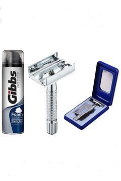 Gibbs tıraş köpüğü ve jilet takılan tıraş bıçağı klasik tıraş Makinesi sakal tıraş seti