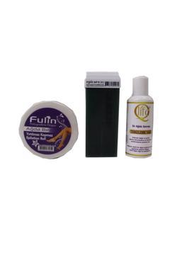 Epicure Azulen Kartuş Ağda 100ml Fulin Ağda Bezi 10m 125ml Qlife Ağda Temizleme Yagı Seti