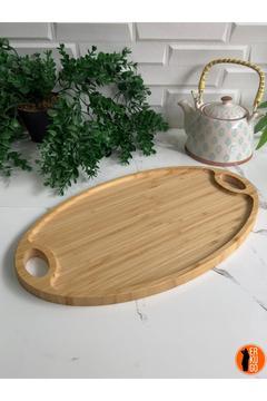 Bambu Oval Sunum Tepsisi, Kahvaltı Tabağı, Kahvaltı Sunum, Kahve Sunum , Çay Tepsisi