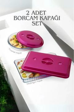 Plastik Buhar Kanallı Dikdörtgen Yuvarlak İkili Borcam Kapağı Seti
