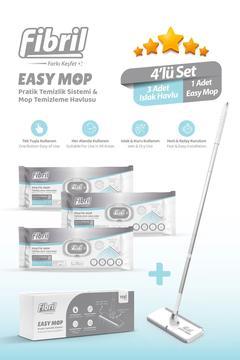 Easy Mop Pratik Temizlik Sistemi + 3 Paket Temizleme Havlusu 120 Yaprak