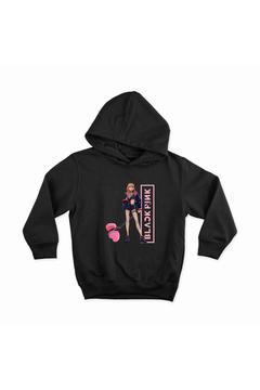 BLACKPİNK BASKILI SİYAH KAPÜŞONLU UNİSEX SWEATSHİRT HOODİE