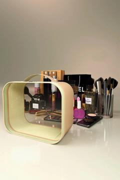 Şeffaf Deri Makyaj Çantası Aksesuar Takı Düzenleyici Organizer | Kozmetik Seyahat Bakım Çantası