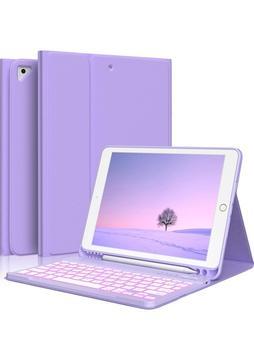 Five-E Apple iPad 5. Nesil 9.7 Inc (2017) Rgb LED Işıklı Türkçe Karakterli Bluetooth Özellikli Kalemlikli Klavyeli Kılıf A1822 A1823