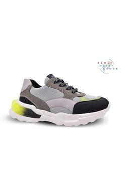 Wolf Air File Ve Vegan Deri Erkek Çocuk Spor Ayakkabı Siyah