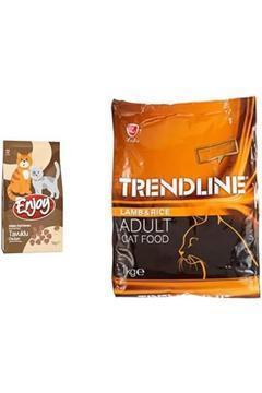 Enjoy Kuru Kedi Maması, Tavuklu, Yetişkin, Keten Tohumu ile Omega 3 & 6 Katkısı, 1 Kg ve Trendline K