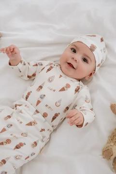 %100 Organik Pamuk Zıbın Takımı - Ice Cream