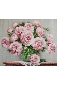 Şakayık Buketi - Diamond Painting, Elmaslı Goblen, Mozaik Tablo, Elmas, Boncuk, Taş Işleme 50 X 40cm