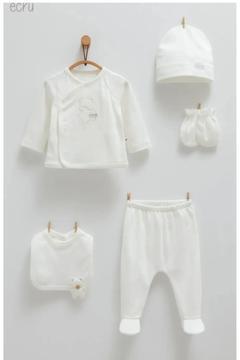 incibaby % 100 Doğal Pamuk Jakarlı Yazlık Erkek Bebek 5'li Hastane Çıkışı New Season