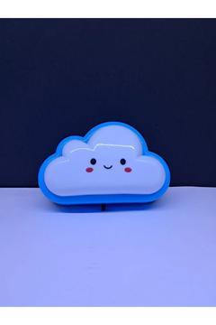 Masa Lambası Beyaz Bulut Desenli Fişe Takılan Gece Lambası Led Işık Aç Kapa Düğmeli