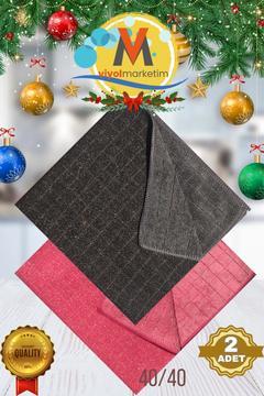 (2 ADET) Telli Simli Mikrofiber Bez 40x40 Cm Banyo, Mutfak, Fayans Ve Duşakabin Zor Kir Temizleyici