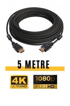 Ultra HD 4K HDMI Kablosu 5Metre Yüksek Hızlı HI-Speed 3.0 Çift Kat 1.Sınıf Örgülü HDMI Kablo