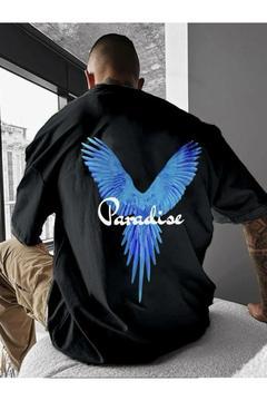 PARADISE BASKILI OVERSİZE TİŞÖRT