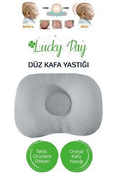 Kafa Yastığı Gri Bebek Kafa Yastığı, Düz Kafa Yastık, Bebek Yastığı, Organik Pamuk Kumaş