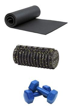7mm Pilates Minderi Ve Foam Roller Ve 1 Kg Dambıl Seti Egzersiz Seti Yoga Seti