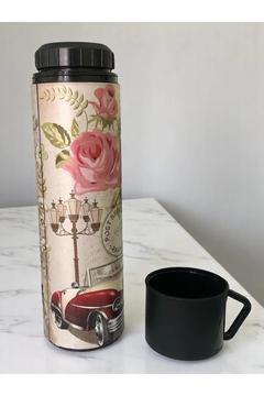 410 ml Bardaklı Termos – 8 Saat Sıcak & Soğuk Tutar -kelebekli Paris - Içi Cam